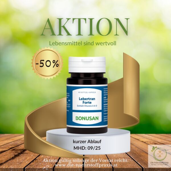 Lebertran forte Vitamin A+D Bonusan 60 Kapseln