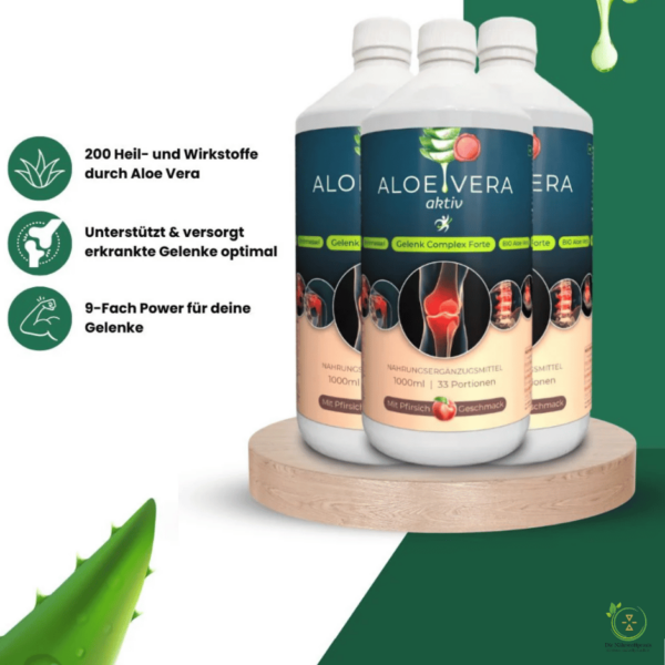 Aloe vera aktiv Saft 3er Paket Hexavital