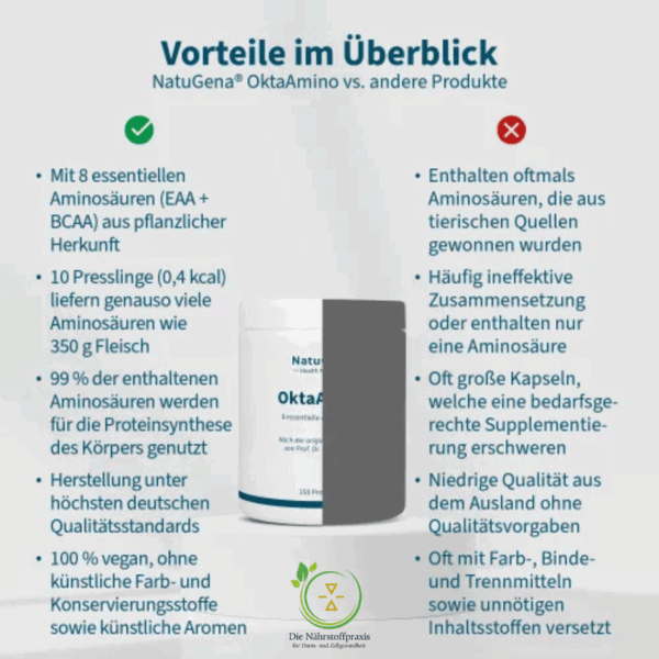 Vorteile Aminosäure OktaAmino NatuGena