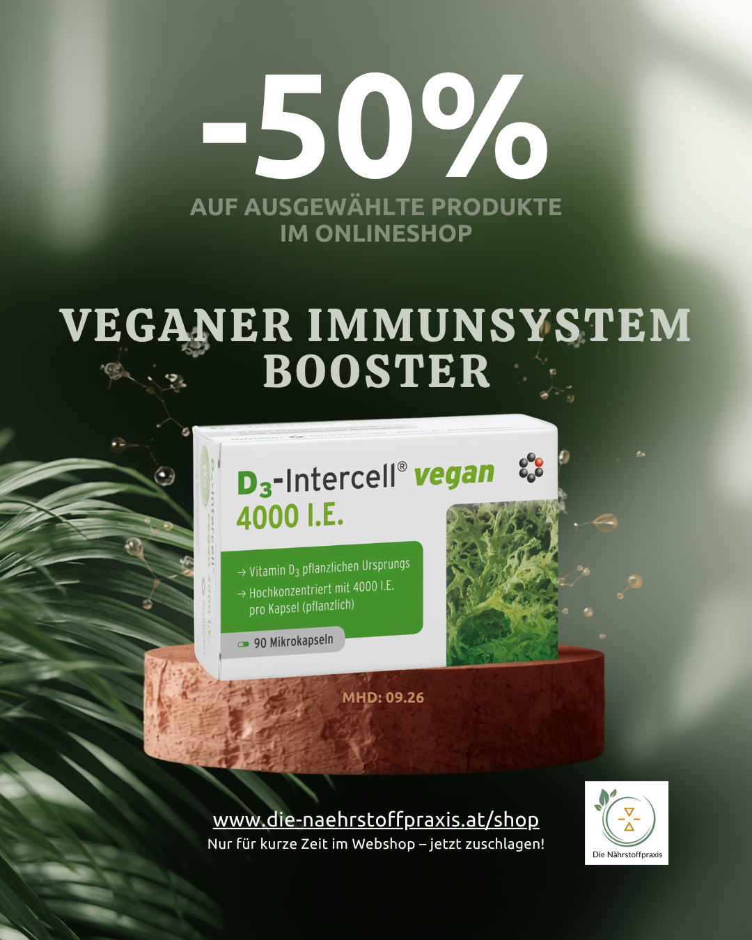 Vitamin D3 vegan 4000IE Intercell 90 Kapseln